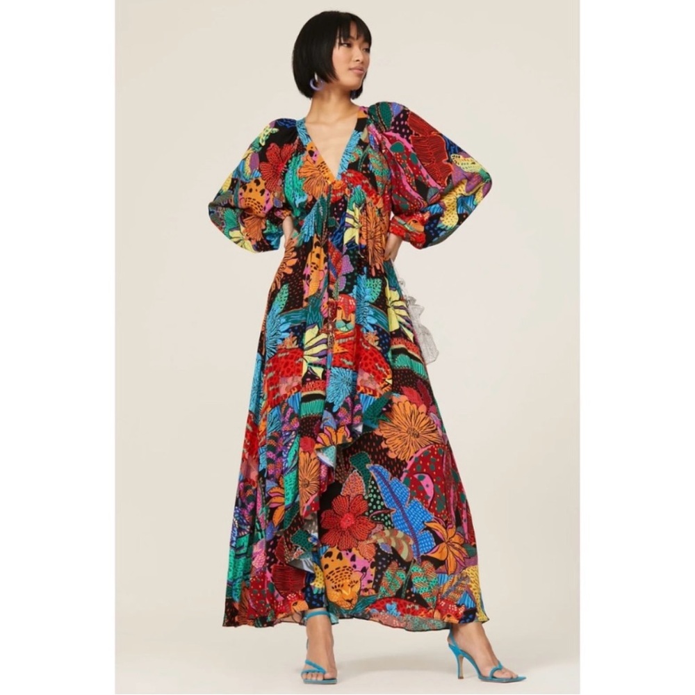 FARM RIO Cool Leopards Maxi Dress